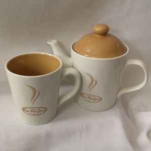 Set of Tim Horton's Teapot & Matching Limited Edition Coffee Tea Mug (no. 006)